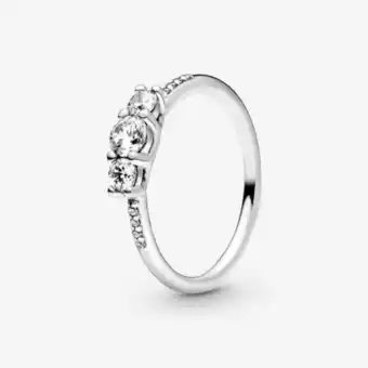 Pandora Clear three-stone ring offer
