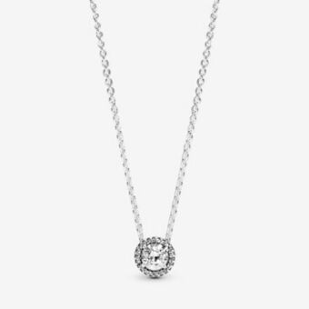 Pandora Round sparkle halo necklace offer