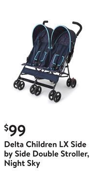 Walmart Delta children lx side by side double stroller, night sky offer