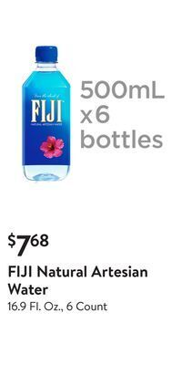 Walmart Fiji natural artesian water offer