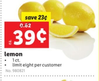 Lidl Lemon offer