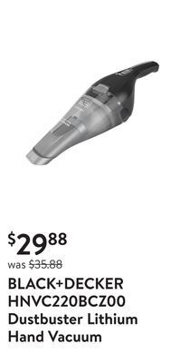 Walmart Black+decker hnvc220bcz00 dustbuster lithium hand vacuum offer