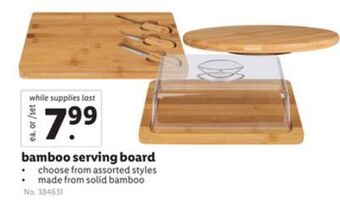 Lidl Bamboo serving board offer