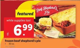 Lidl Frozen beef shepherd's pie offer