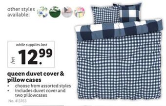 Lidl Queen duvet cover & pillow cases offer