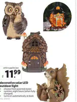 Lidl Decorative solar e outdoor light offer