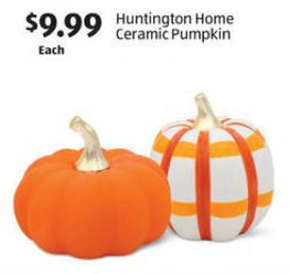 Aldi Huntington Home Ceramic Pumpkin offer