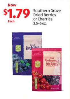Aldi Southern Grove Dried Berries or Cherries offer