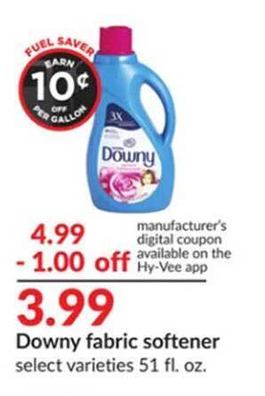 Hy-Vee Downy fabric softener offer