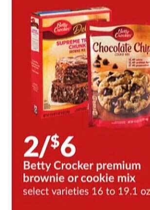 Hy-Vee Betty crocker premium brownie or cookie mix offer