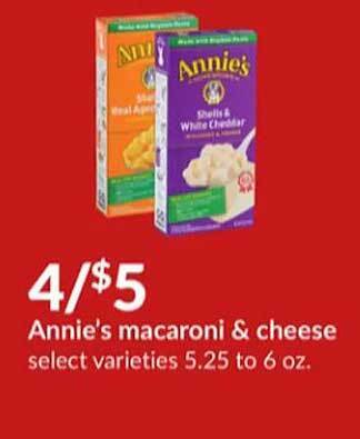 Hy-Vee Annie's macaroni & cheese offer