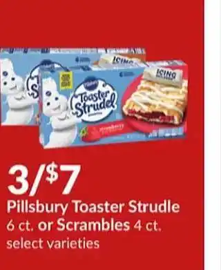 Hy-Vee Pillsbury toaster strudle or scrambles offer
