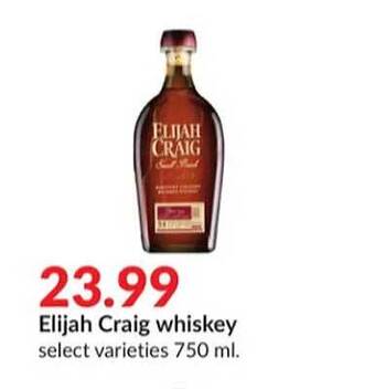 Hy-Vee Elijah craig whiskey offer