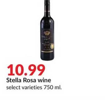 Hy-Vee Stella rosa wine offer
