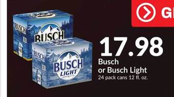Hy-Vee Busch or busch light offer