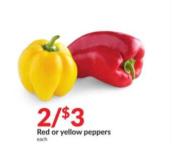 Hy-Vee Red or yellow peppers offer