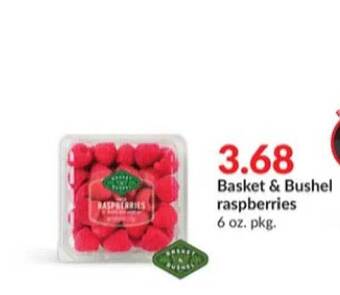 Hy-Vee Basket & bushel raspberries offer
