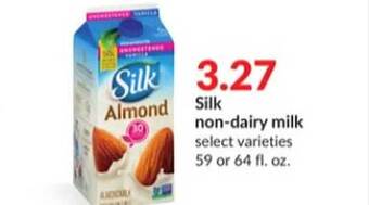 Hy-Vee Silk non-dairy milk offer