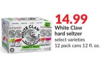 Hy-Vee White claw hard seltzer offer