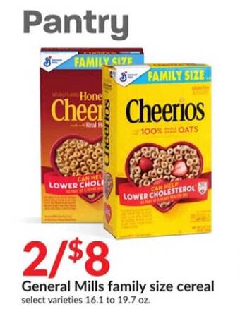 Hy-Vee General mills family size cereal offer
