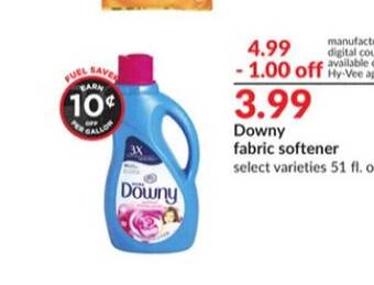 Hy-Vee Downy fabric softener offer