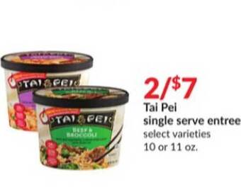Hy-Vee Tai pei single serve entrée offer