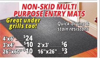 Ocean State Job Lot Non-skid multi purpose entry mats offer