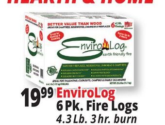 Ocean State Job Lot Envirolog 6pk. fire logs offer