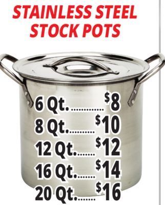 Ocean State Job Lot Stainless steel stock pots offer