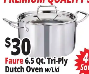 Ocean State Job Lot Faure 6.5 qt. tri-ply dutch oven w/lid offer