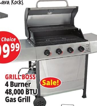 Ocean State Job Lot Grill boss 4 burner 48,000 btu gas grill offer
