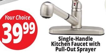 Ocean State Job Lot Single-handle kitchen faucet with pull-out sprayer offer