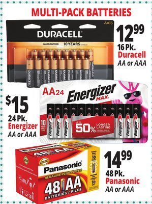 Ocean State Job Lot Multi-pack batteries offer