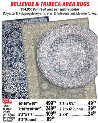 Ocean State Job Lot Bellevue & tribeca area rugs offer