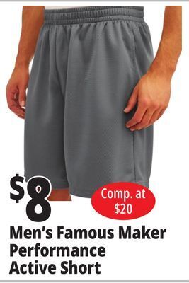 Ocean State Job Lot Men's famous maker performance active short offer