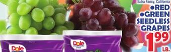 Bravo Supermarkets Red, green seedless grapes offer