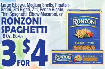 Bravo Supermarkets Ronzoni spaghetti offer