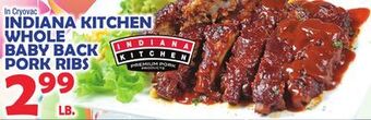 Bravo Supermarkets Indiana kitchen whole baby back pork ribs offer