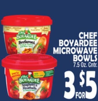 Bravo Supermarkets Chef boyardee microwave bowls offer