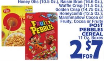 Bravo Supermarkets Post pebbles cereal offer