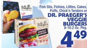 Bravo Supermarkets Dr. praeger's veggie burgers offer