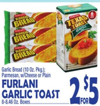 Bravo Supermarkets Furlani garlic toast 8-8.46 oz. boxes offer