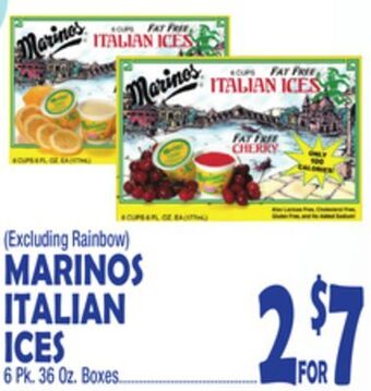 Bravo Supermarkets Marinos italian ices offer
