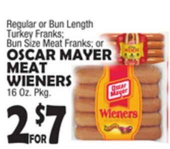 Bravo Supermarkets Oscar mayer meat wieners offer