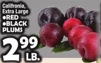 Bravo Supermarkets Red black plums offer