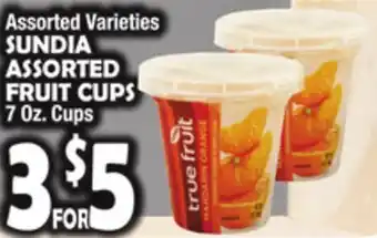 Bravo Supermarkets Sundia assorted fruit cups offer