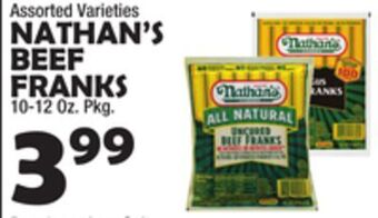 Bravo Supermarkets Nathan's beef franks offer
