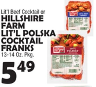 Bravo Supermarkets Hillshire farm lit'l polska cocktail franks offer