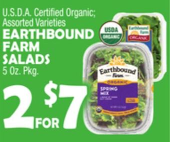 Bravo Supermarkets Earthbound farm salads offer