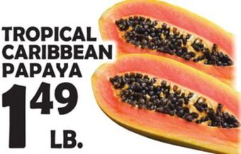 Bravo Supermarkets Tropical caribbean papaya offer